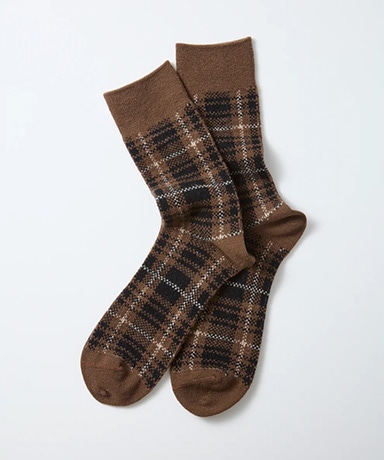 Check Pattern Merino Socks