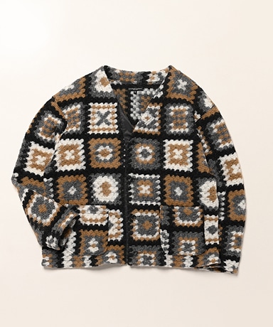Knit Cardigan - Wool Poly Chenille