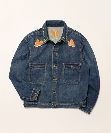 Papillon Emb. Jean Jacket - 12oz Denim
