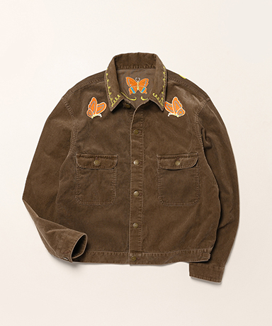 Papillon Emb. Jean Jacket - 14W Corduroy