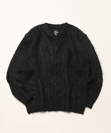 Mohair Crew Neck Cardigan - Solid