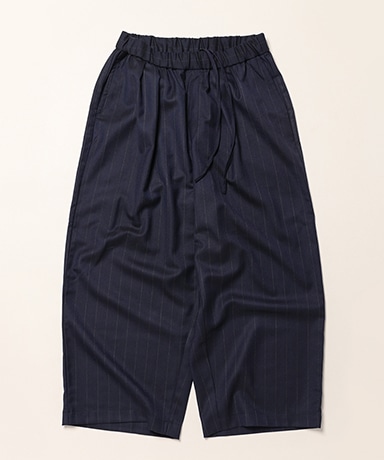 Wool Serge 2 Tuck Wide Easy Pants