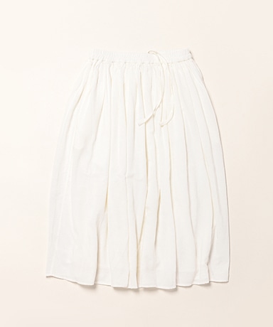 Twill Cotton Khadi Plain Gathered Skirt