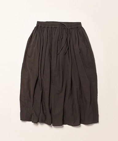 Twill Cotton Khadi Plain Gathered Skirt