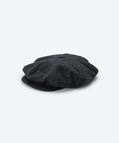 Silk Nep Wool Tweed Flat Big Casquette