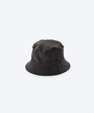 Ultrasuede & Satin Reversible Bucket/6 Panel Hat