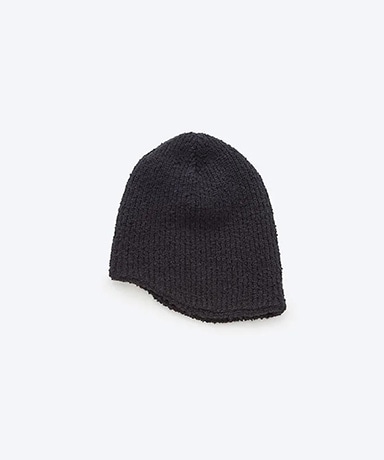 Cotton Boucle Back Long Beanie