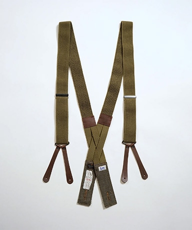 Lee×Nigel Cabourn 'OX'ed Silver' - Field Worker Suspender