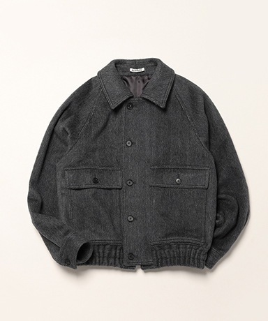 Hairy Wool Mohair Chambray Blouson