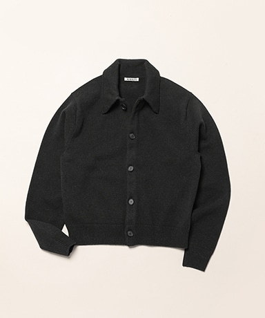 Super Fine Wool Knit Shirt Cardigan