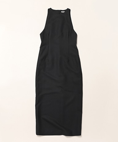 Tense Wool Double Cloth Sleeveless Dress
