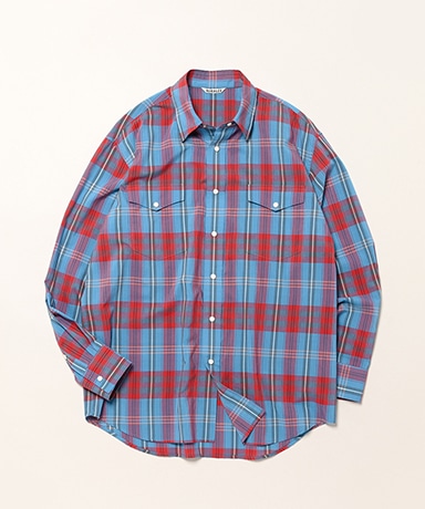 High Twist Cotton Silk Check Shirt
