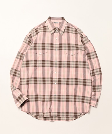 High Twist Cotton Silk Check Shirt