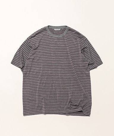 Soft Smooth Wool Stripe Jersey Tee
