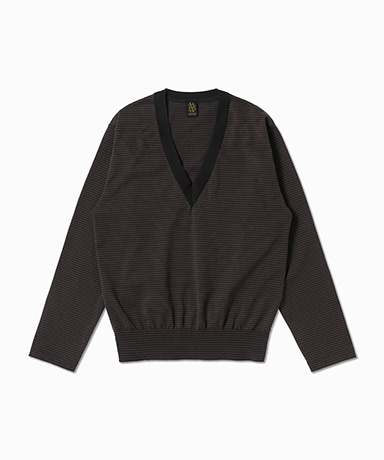 Blousing V Neck Long Sleeve T-Shirt