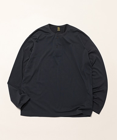 Loopless TENJIKU Henly Neck Long Sleeve T-shirt