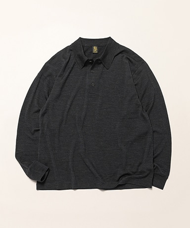 Wool Polo Long Sleeve T-shirt