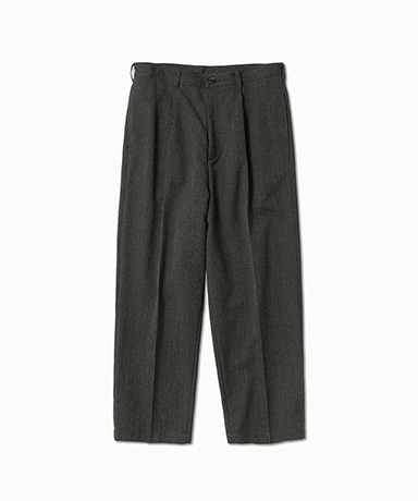 Tweed Wool One Tuck Trousers