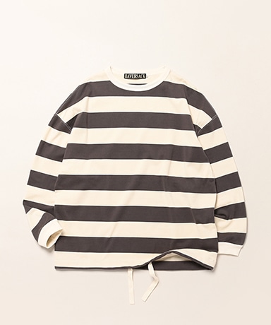 高密度天竺 ﾎﾞｰﾀﾞｰ L/S TEE