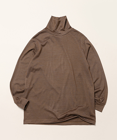 Wool Border Turtleneck