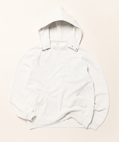 Vintage Attached Snap Hood Sweat Parka