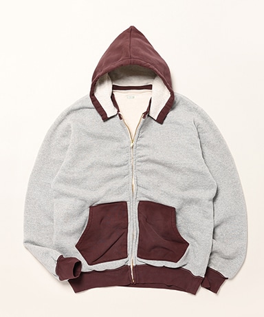 Vintage Attached Hood Zip Parka
