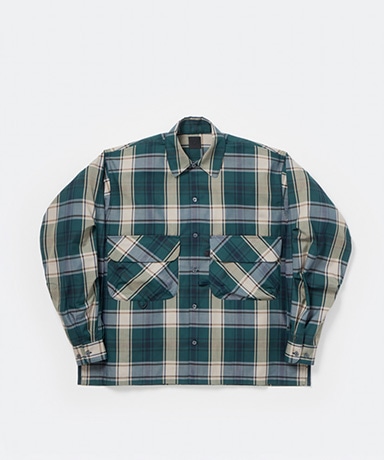 Tech Sports Open Collar Shirt L/S Big Tartan