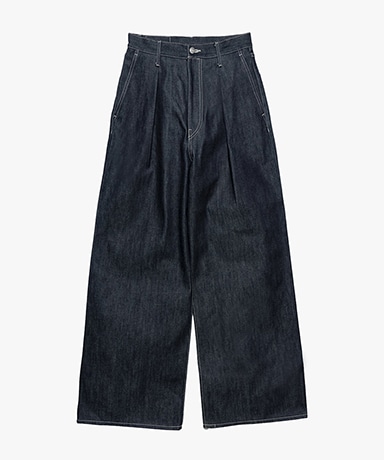 Selvage Denim Two Tuck Wide Pants