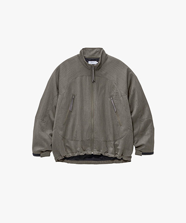 Melange Pique Zip-up Stand Collar Jacket