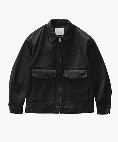Selvege Denim Zip Jacket