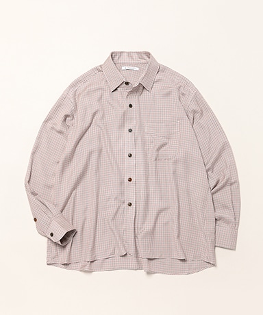 Over Shirts Silk Rayon Check