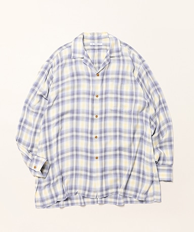 Op Collor Shirts Rayon Silk White Ombre