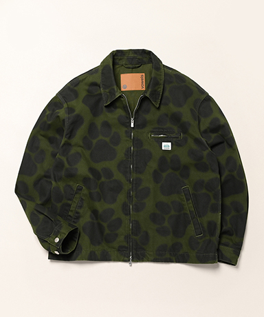 Garment Dyed Zip Up Jacket
