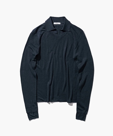 Silk Blended Circular Rib | Crew&Polo Layered Pullover