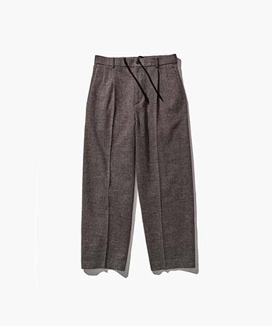 Linen Wool Tweed | Loose Fit Pants