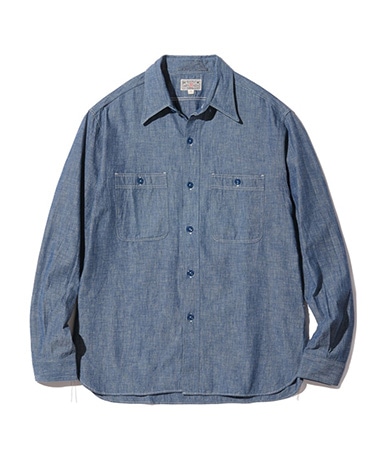 Blue Chambray Work Shirt (Long Sleeve)