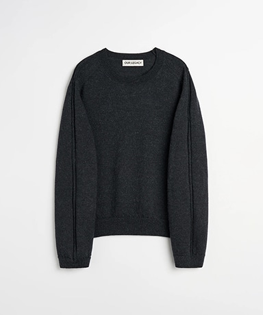 True Roundneck - Charcoal Snug Alpaca Wool