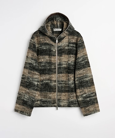 Full Zip Hood - Night Woods Check Lofty Wool