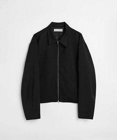 Mini Jacket - Black Worsted Wool