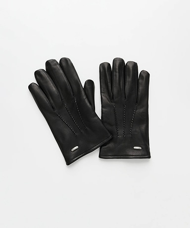 His Gloves - Black Leather