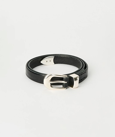 2cm Belt - Black Leather