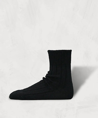 Linen & Recycled Polyester Ribbed Socks Middle Length