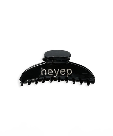 Fine Rhinestone Logo Hair Clip