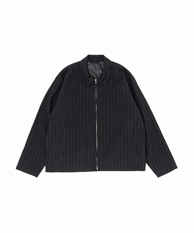 Wool Classic Stripe Zip Blouson