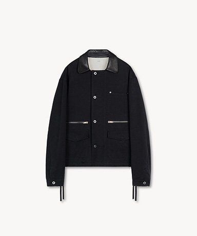 Teo Utility Jacket in Cotton/Silk/Cupro