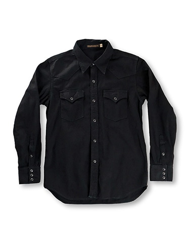 Black Black Denim Western Shirt
