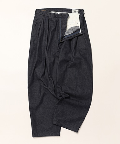 Big Denim Tuck Trousers