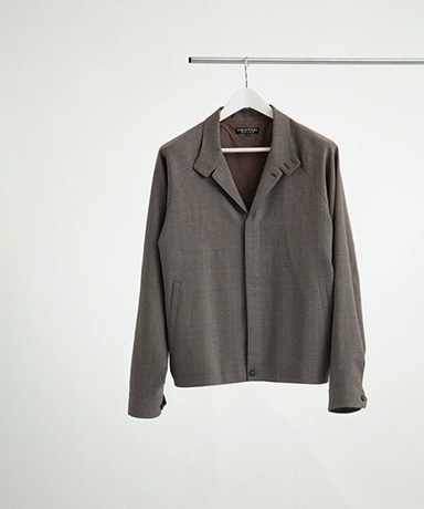 MELANGE STRIPE TRUCKER JACKET