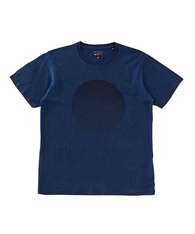 インディゴオオマルプリント ショートスリーブTシャツ