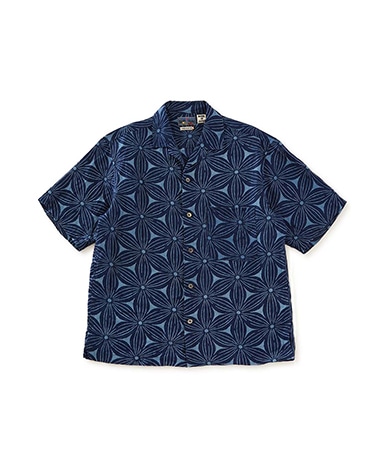 インディゴリネン サクラバッセン ショートスリーブシャツ